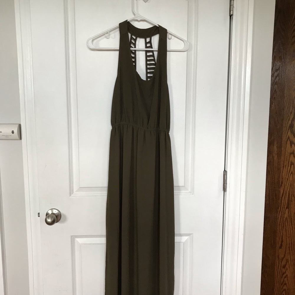 Green maxi dress NWT